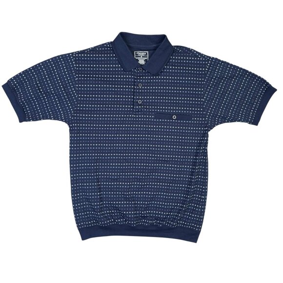 Classics By Palmland Polo Shirt Mens Medium M Navy Blue Grandpa Golf Casual - Picture 1 of 7